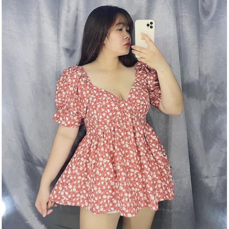Sét peplum hoa siêu cưng bigsize 55-90kg có mẫu chụp thật