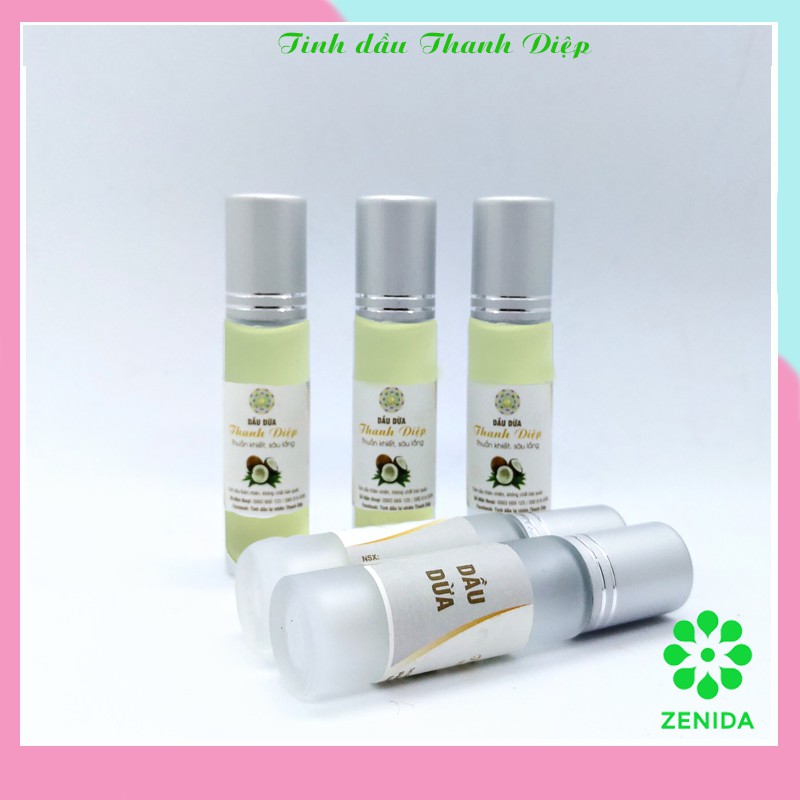 DẦU DỪA NGUYÊN CHẤT DƯỠNG TÓC - DẦU DỪA DƯỠNG MÔI, DƯỠNG DA NGUYÊN CHẤT TỰ NẤU 10ML