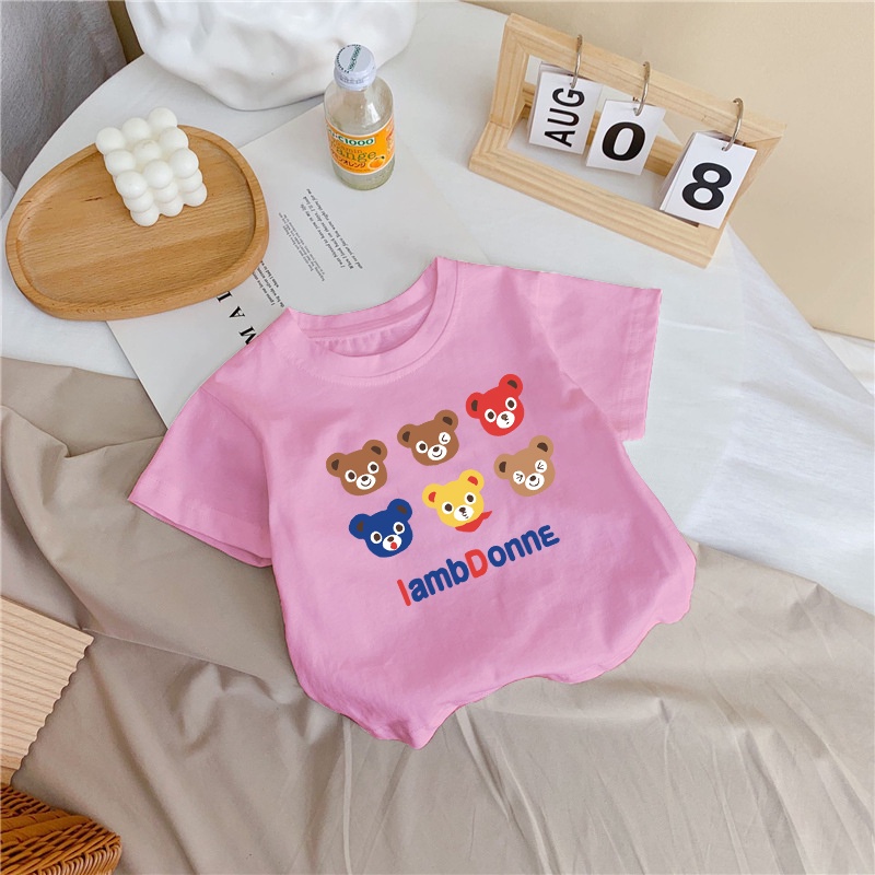 Áo thun cho bé trai, bé gái mùa hè 0 đến 4 tuổi họa tiết hoạt hình ATTE94