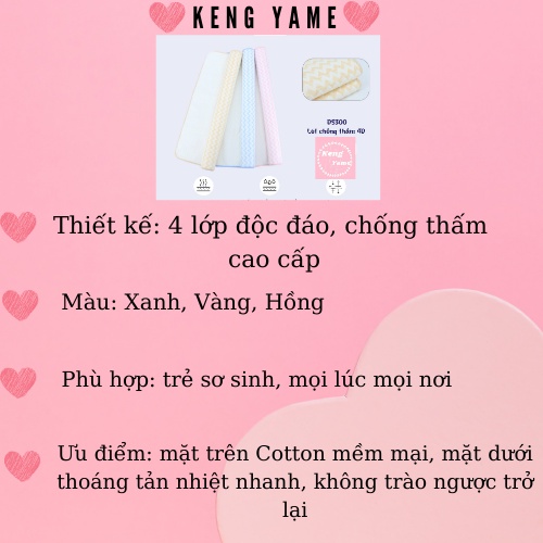 Tấm lót chống thấm Dokma Tấm lót sơ sinh cho bé 4 lớp cao cấp mềm mại ( không thấm ngược trở lại)