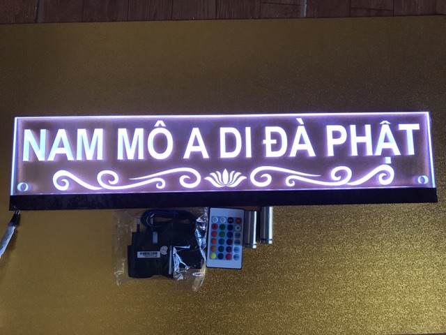 CHỮ ĐIỆN : NAM MÔ A DI ĐÀ PHẬT - hoa văn dưới - treo tường