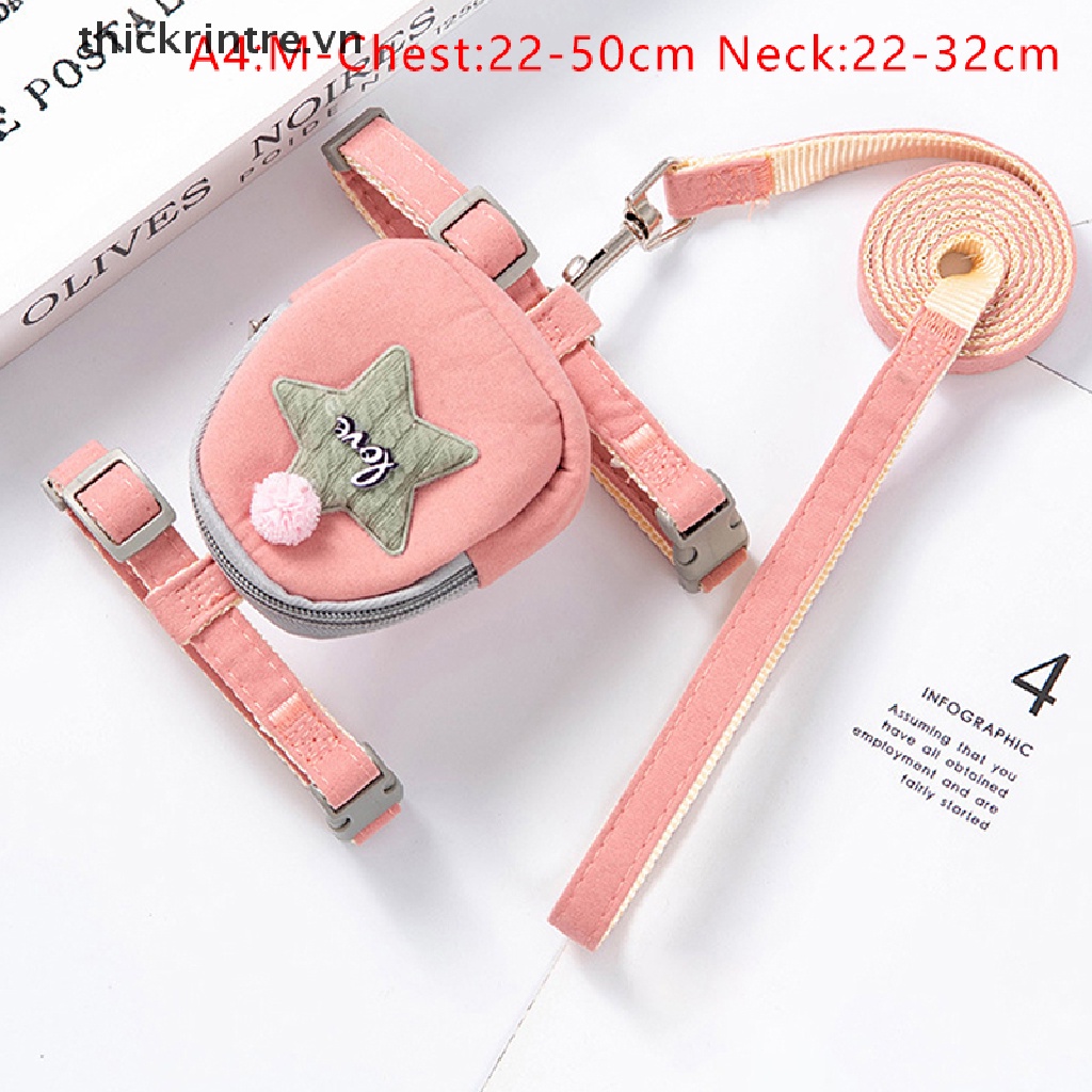 Bộ Dây Dắt Thú Cưng Đi Dạo Kèm Dây Dắt Tiện Dụng