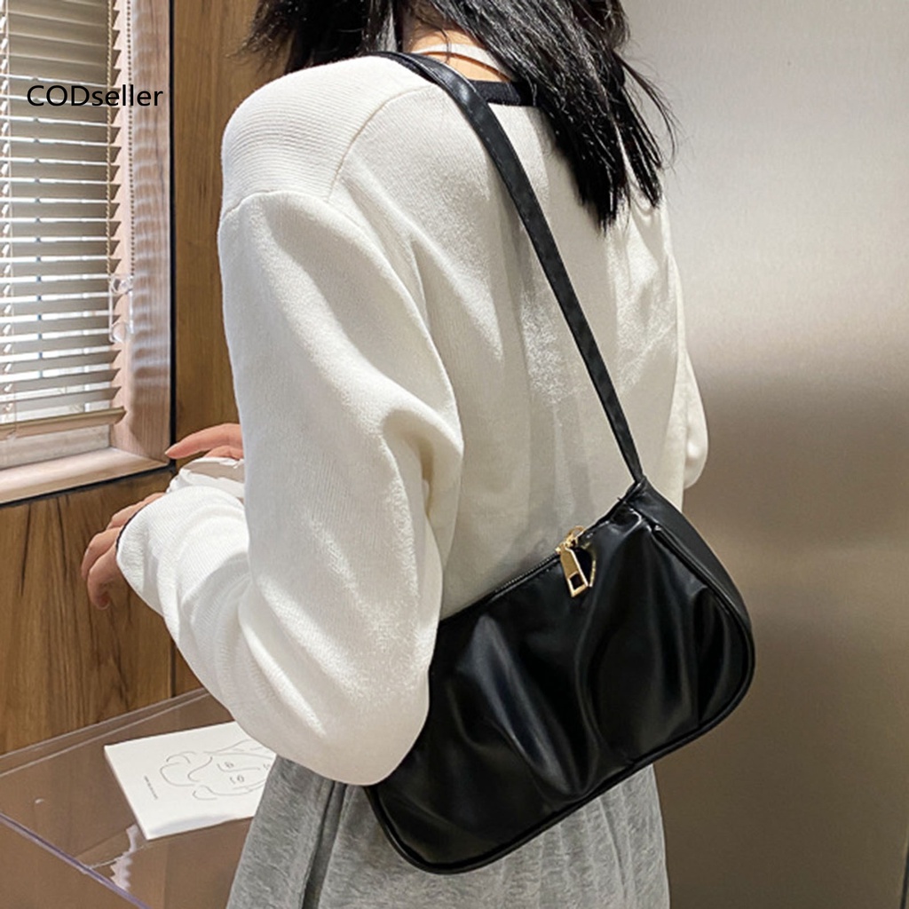 COD_ Fashion Accessories Shoulder Bag Zipper Closure Shoulder Bag Exquisite for Shopping