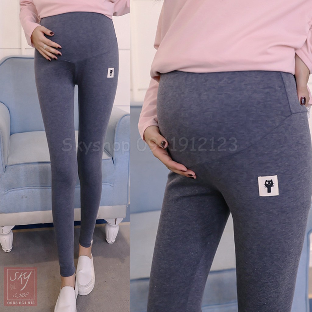 Quần bầu Legging Mèo chất liệu cotton pha thun co giãn tối đa vô cùng mềm mại và êm ái (có ảnh thật, hàng Quảng Châu)