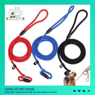 Dây dắt chó mèo dây dắt thú cưng sợi tròn vòng cổ co giãn có thể điều chỉnh - Long Vũ Pet Food