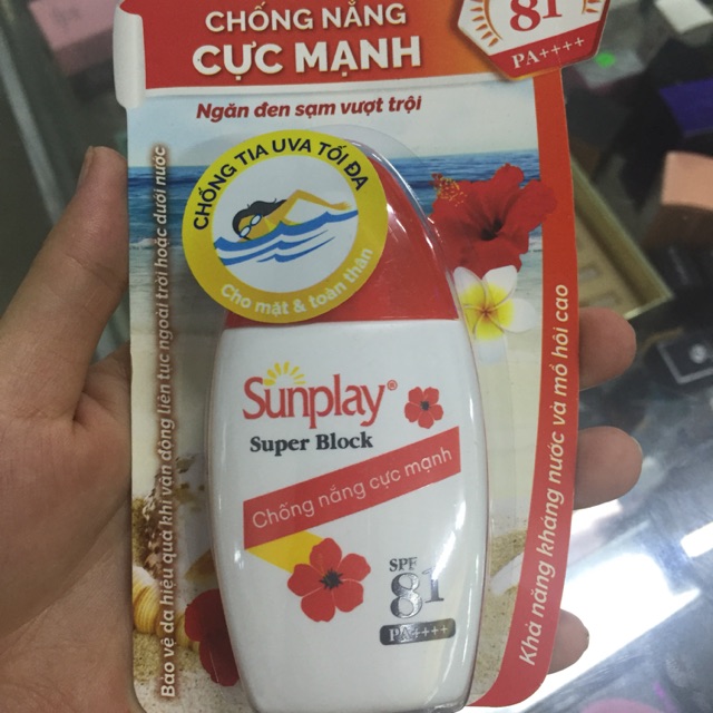 Sunplay Super Block SPF81, PA++++: Sữa chống nắng cực mạnh