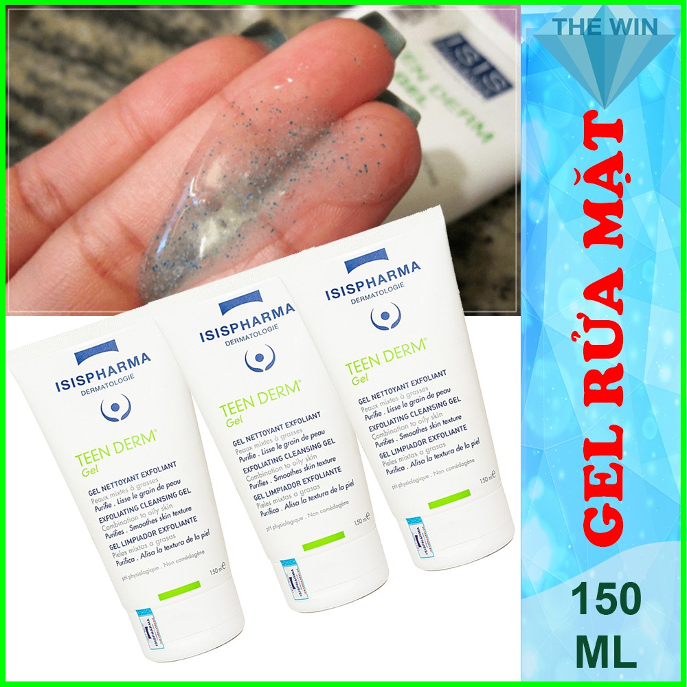 [TRỢ SHIP] Gel Rửa Mặt Giảm Nhờn Và Ngăn ngừa mụn Teen Derm Gel - ISIS Pharma 150ml - 40ml (Date 2026)