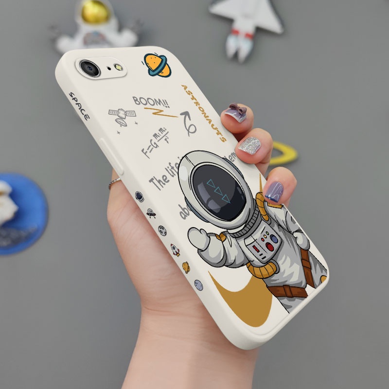 Ốp Điện Thoại Silicone Dẻo In Hình Phi Hành Gia Cho IPhone 8 7 Plus SE 2020 6 6S Plus