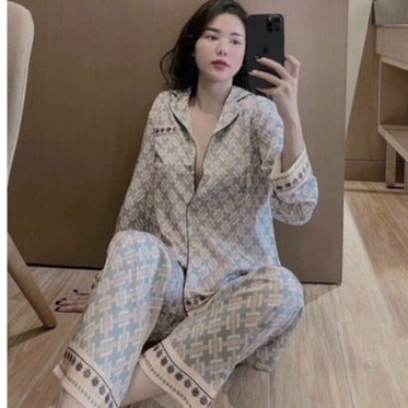 🌱Bộ Lụa Mặc Nhà ☘️Đồ Ngủ Pijama Lụa Cao Cấp Siêu Mát Mềm Mịn - ELSA