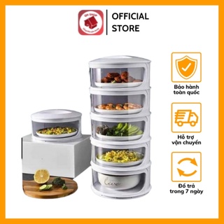 Lồng Bàn Giữ nhiệt 5 tầng hot hit, 📌 Free Ship📌 Lồng bàn đứng 5 tầng Bảo Quản Thực phẩm, Sang trọng, Tiện Lợi
