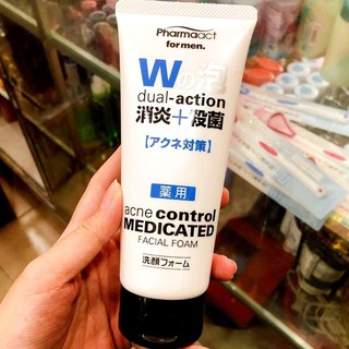 Sữa rửa mặt nam pharmaact dual control 130g