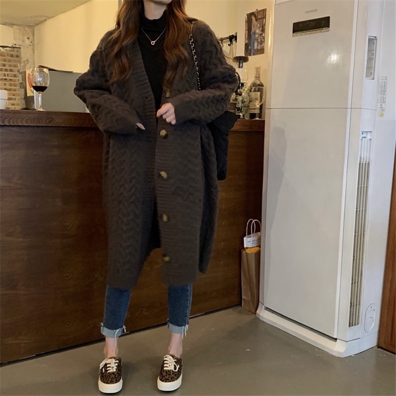Áo khoác len cadigan dáng dài bigsize ulzzang order