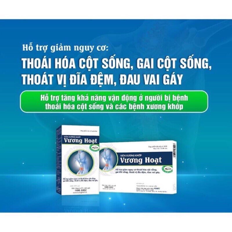 Viên xương khớp Vương Hoạt - Giảm thoái hóa cột sống, thoát vị địa đệm
