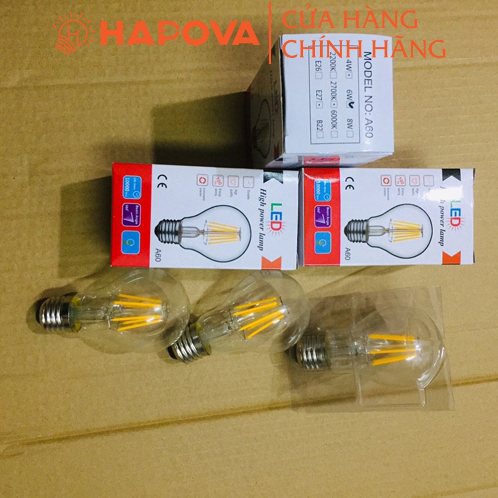 Bóng đèn led trang trí A60 HAPOVA MONSK Ánh sáng vàng
