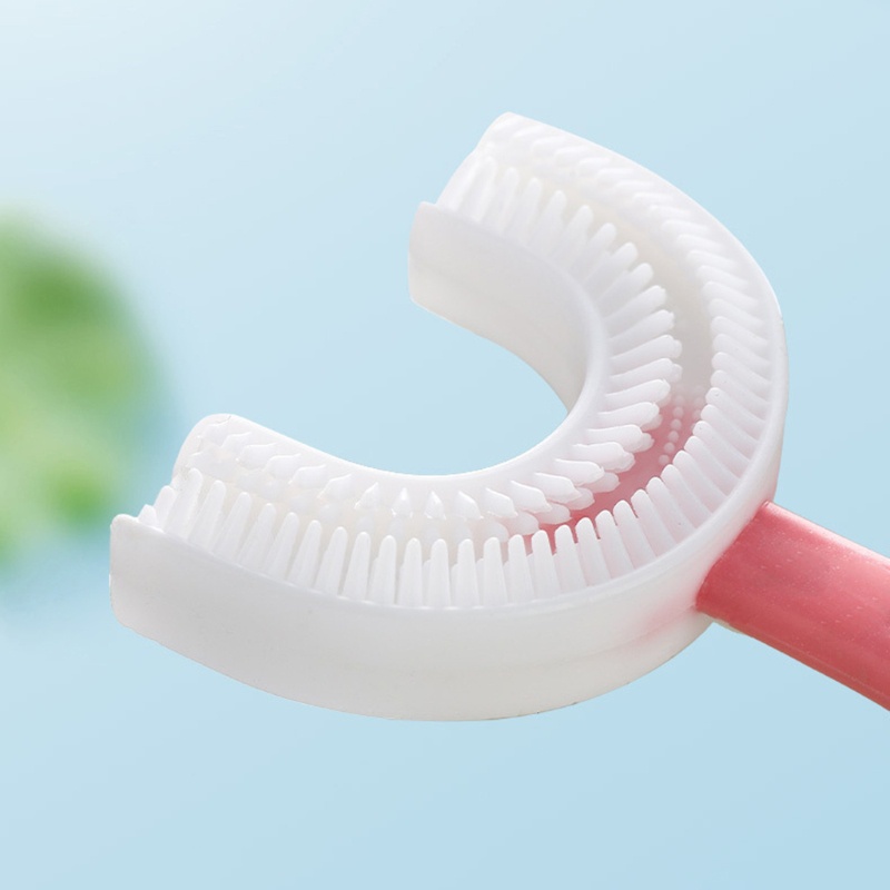 Bàn Chải Đánh Răng Hình Chữ U 360 Độ Bằng Silicon Mềm Cho Bé
