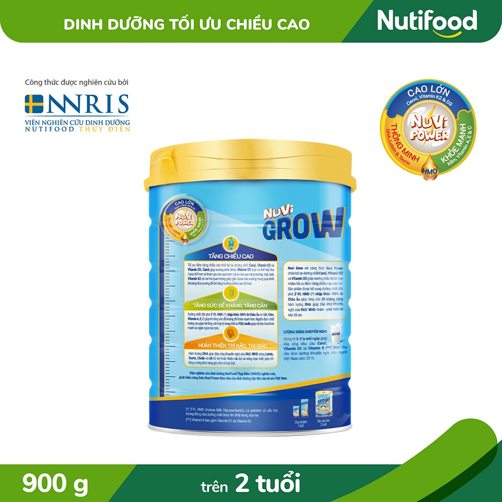 Sữa Bột Nutifood NUVI GROW 4 900g/lon