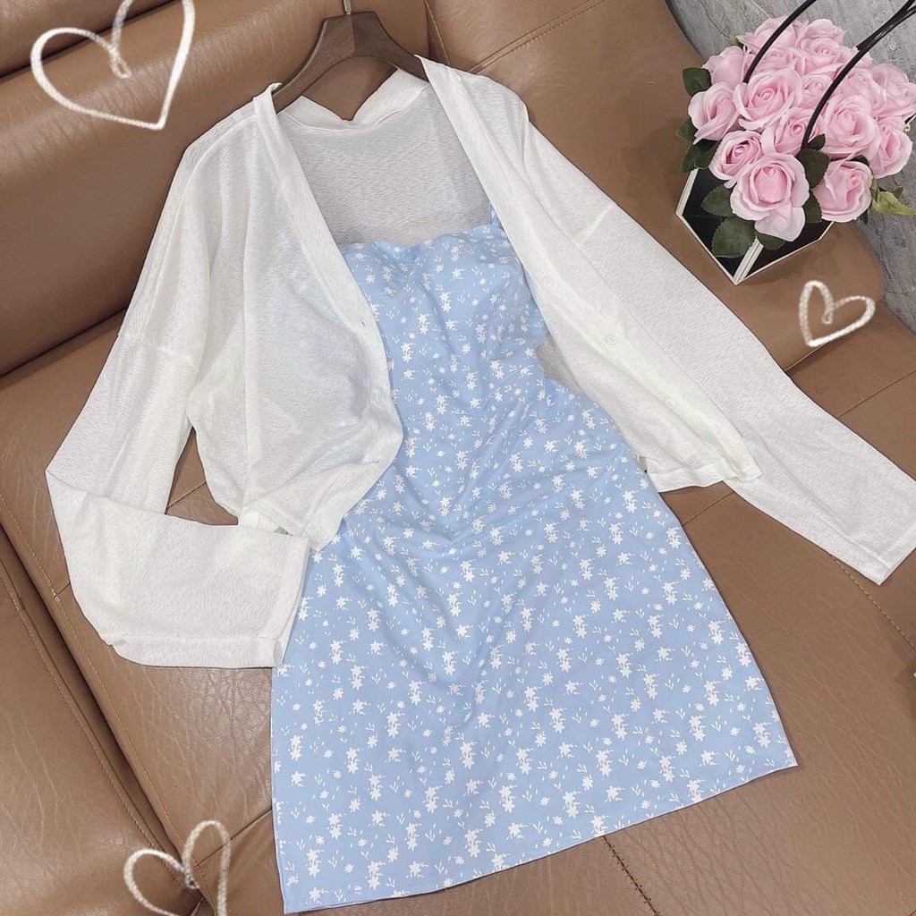 Set đồ nữ đẹp, set váy 2S và áo khoác ngoài, kiểu dáng trẻ trung, hàng đẹp bán shop, phom dưới 55kg- tùy chiều cao | BigBuy360 - bigbuy360.vn