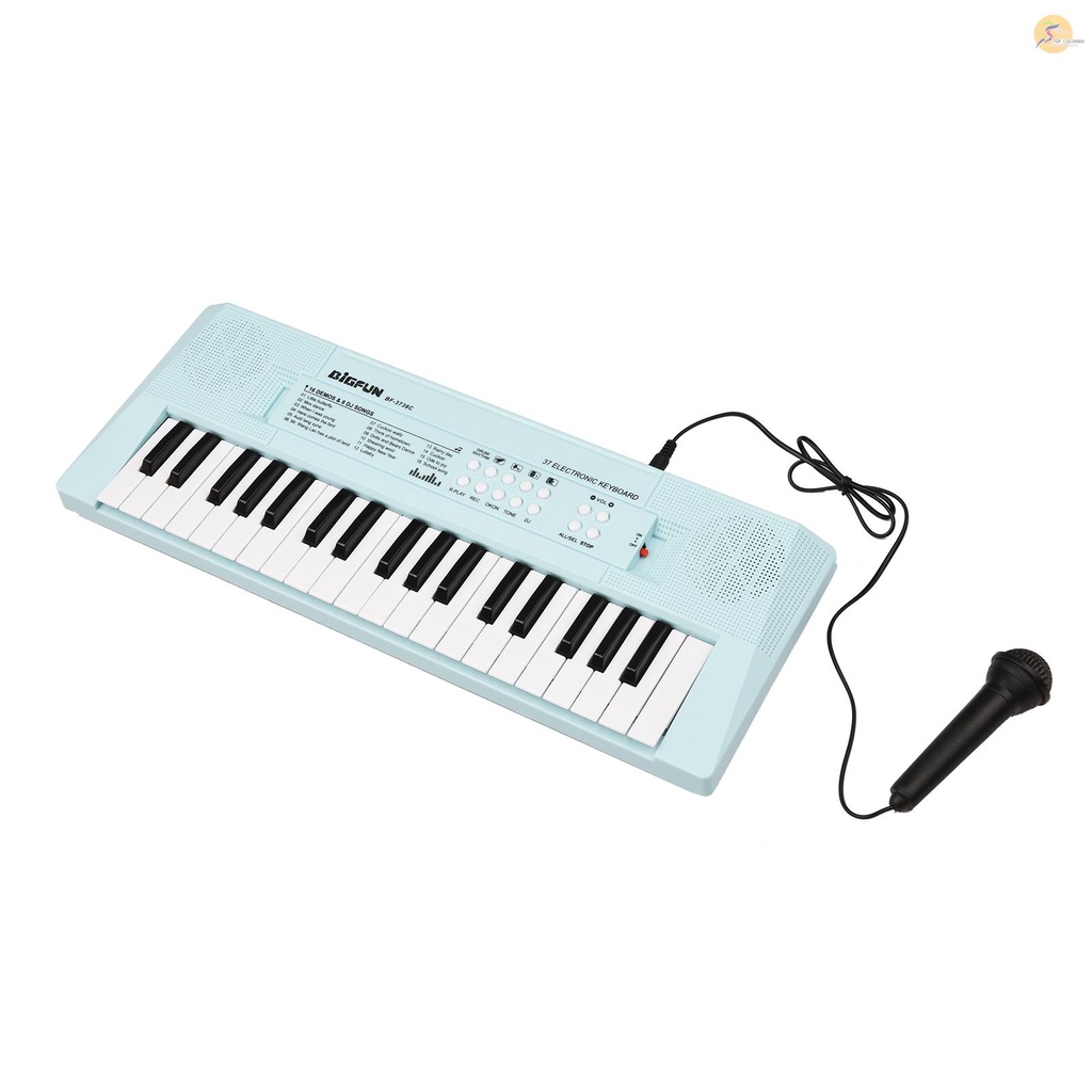 Đàn Piano Điện Tử 37 Phím Mini Màu Xanh Dương Cho Bé