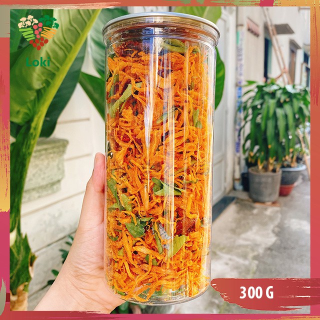 1 LON KHÔ GÀ LÁ CHANH 300g - Đồ ăn vặt bán chạy