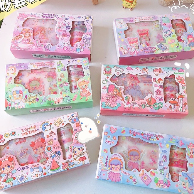 Hộp Sticker Trang Trí Nhiều Mẫu Hoạt Hình Siêu Xinh Cho Các Bé