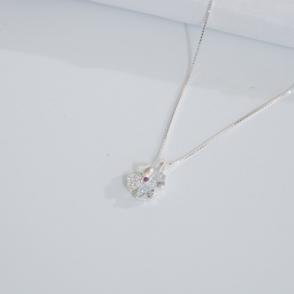 Dây chuyền bạc ATJ9071 dành nữ hình 4 lá cỏ Crystal pins ANTA Jewelry