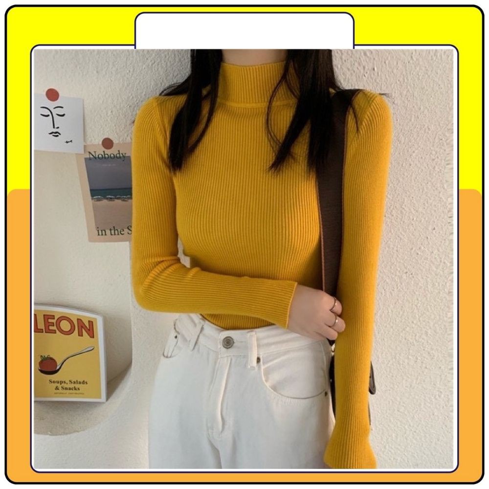 Áo len tăm nữ dài tay cổ 3 phân freesize phong cách Hàn Quốc, áo body kiểu dáng basic nhiều màu Queenshop | BigBuy360 - bigbuy360.vn