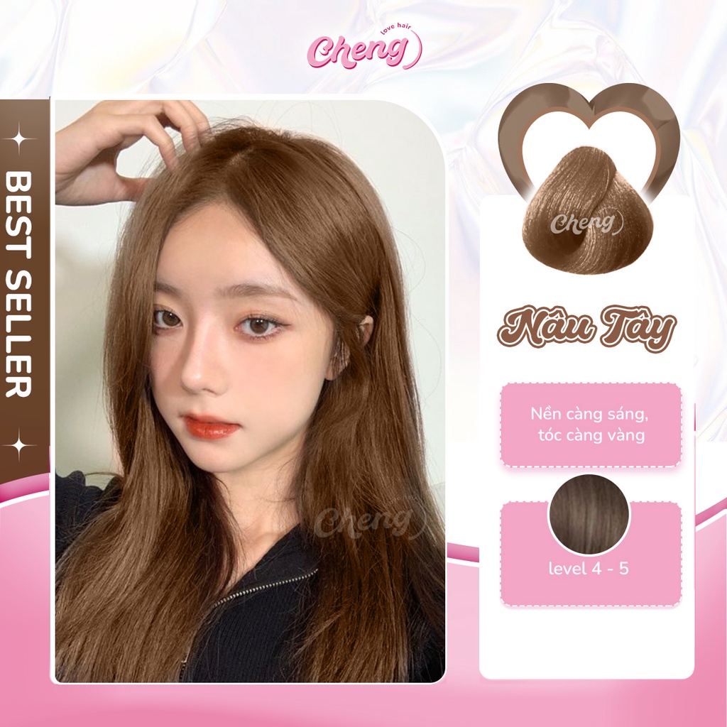 Thuốc Nhuộm Tóc Màu NÂU TÂY Không Tẩy | Chenglovehair, Chenglovehairs