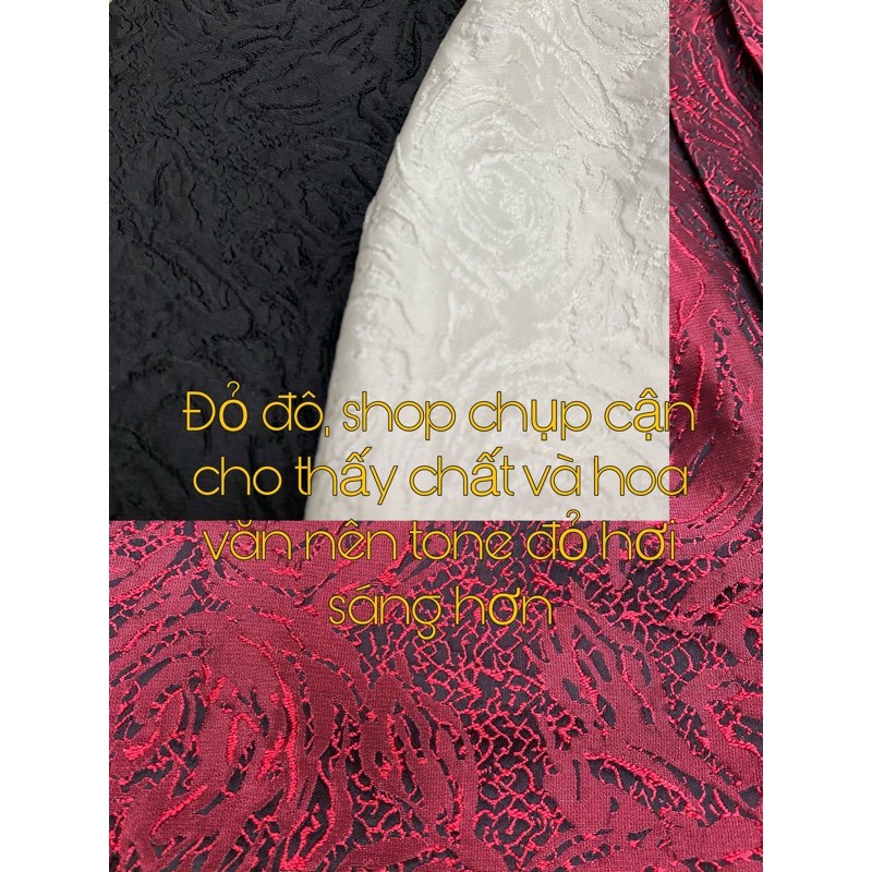 Đầm gấm cổ vuông tay bồng lệch tà | BigBuy360 - bigbuy360.vn