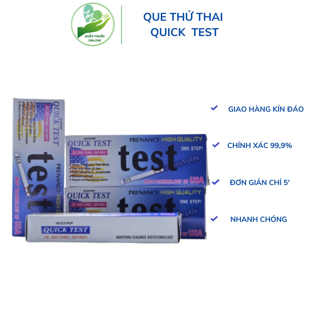 QUE THỬ THAI QUIKC TEST CHÍNH XÁC VÀ ĐƠN GIẢN