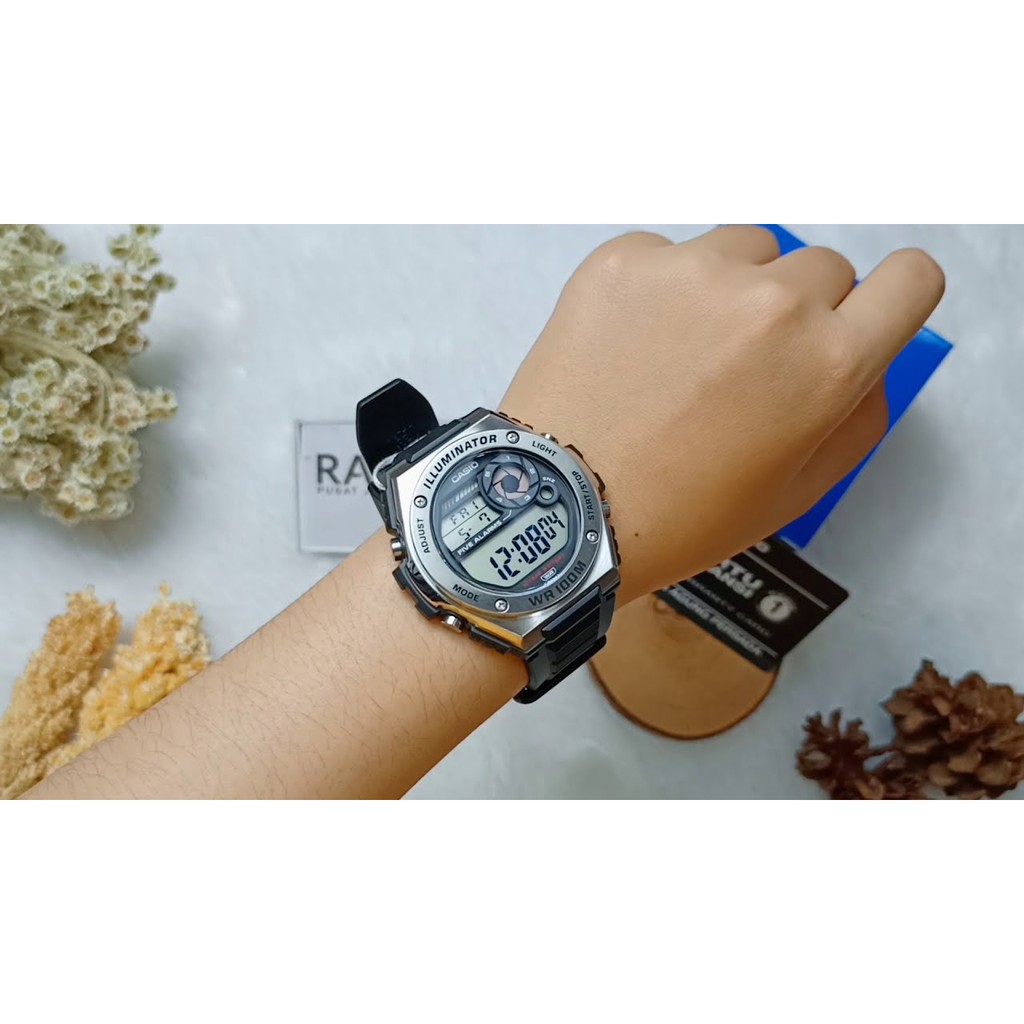 Đồng hồ nam dây nhựa Casio Anh Khuê MWD-100H-1AVDF