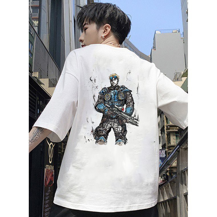 Áo thun unisex form rộng phong cách Nhật Bản đẹp độc lạ vải dày mịn 2019T1668