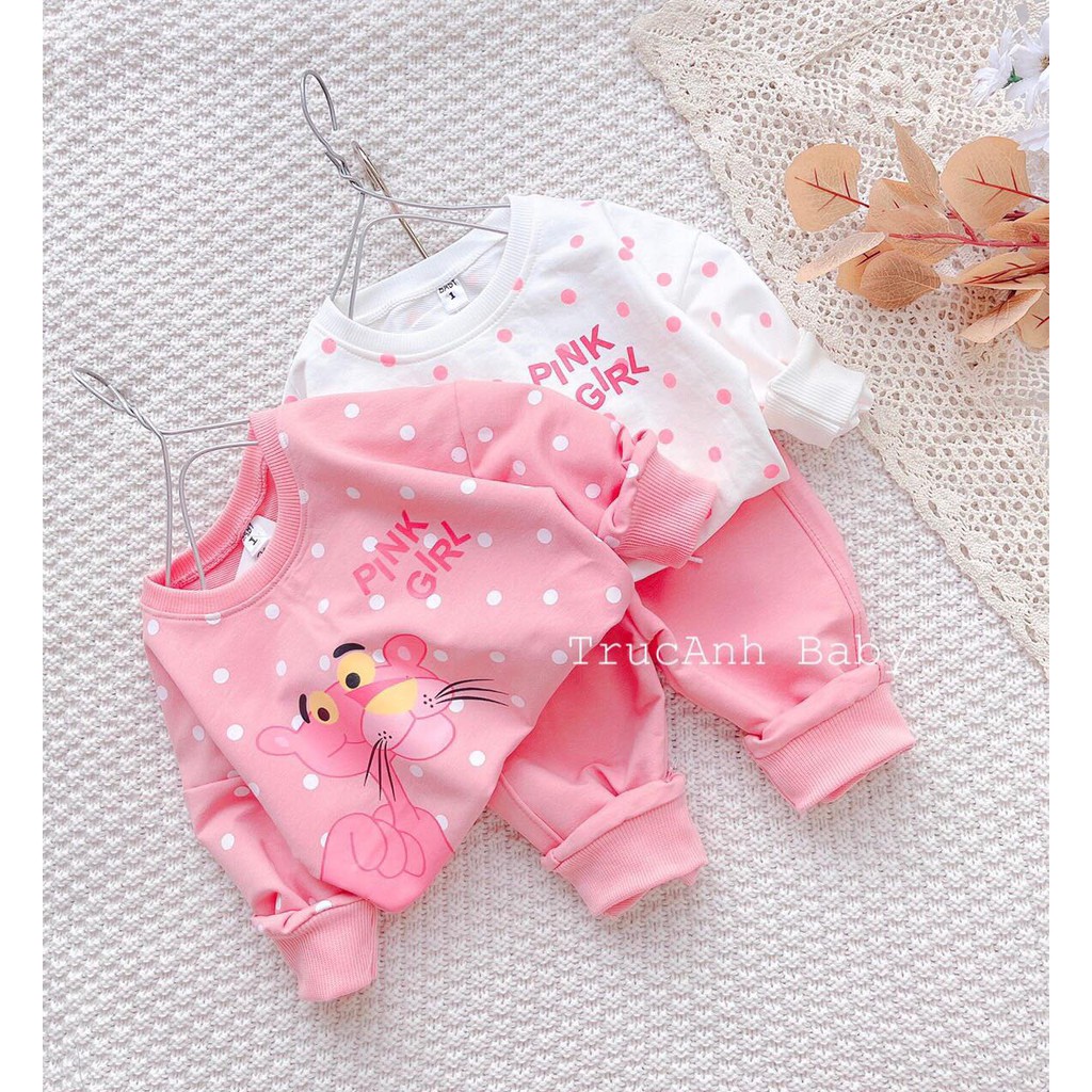 Bộ thu đông PINK GIRL siêu xinh cho bé gái 8-20kg