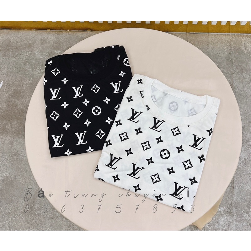 [VIDEO ẢNH THẬT] Áo Thun Thời Trang Unisex- Áo Thun Nam Nữ Lv Cao Cấp - Áo Phông Ulzzang(video ảnh thật shop quay)