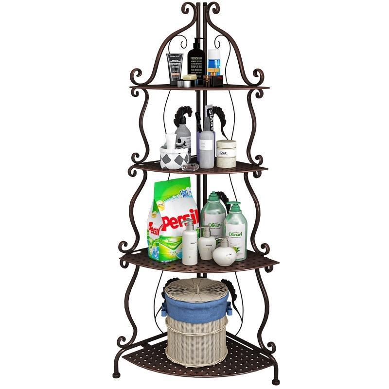 Kệ góc nhà tắm- Kệ để đồ hoa văn góc tường 4 tầng chắc chắn (SP002215) shop phúc yến