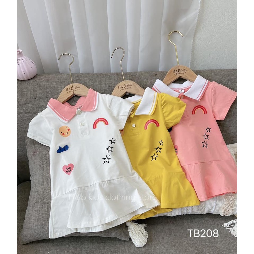 Váy cotton cộc tay dáng đuôi cá cực xinh cho bé gái