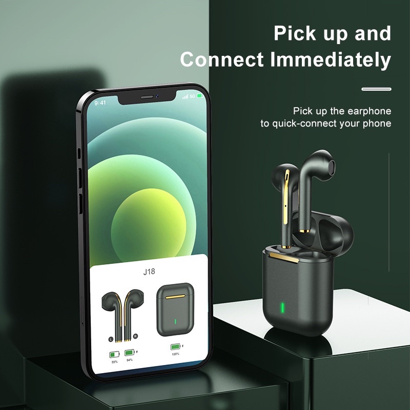 Tai nghe không dây Kuulaa J18 TWS bluetooth tích hợp micro có thể tự thay đổi tên thiết bị