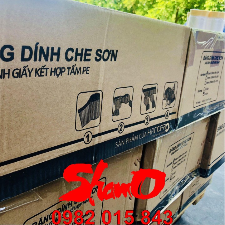 [Cuộn 55cm x 20m] Cuộn Nylon che sơn ô tô 4AuM88-55 – Dùng cho sơn PU đồ gỗ nội thất hoặc sơn ôtô (4Au-M88-55)