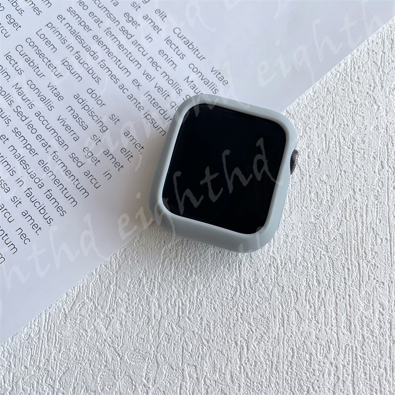 Ốp Silicone Màu Trơn Cho Đồng Hồ Thông Minh Smart Watches Series 7 6 SE 5 4 3 2 1 41mm 45mm 44mm 42mm 40mm 38mm