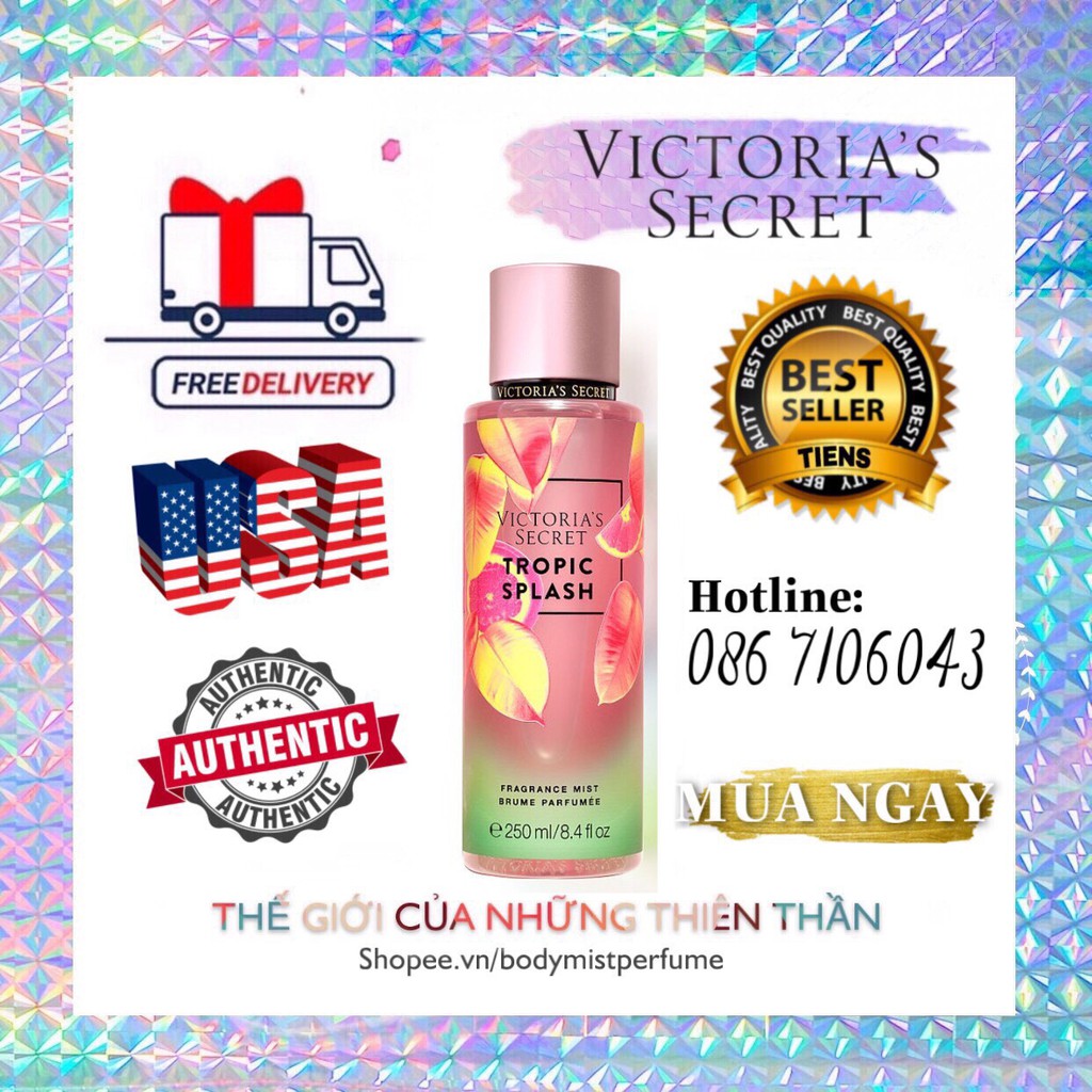 𝗕𝗢𝗗𝗬𝗠𝗜𝗦𝗧𝗣𝗘𝗥𝗙𝗨𝗠𝗘⚜️Xịt Thơm Body Victoria’s Secret Tropic Splash 250ml