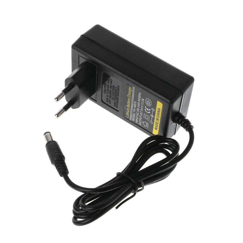 Cục Sạc Pin Lithium li-ion 100V-240V 12 6V 2A AC Phích Cắm US EU Tiện Dụng