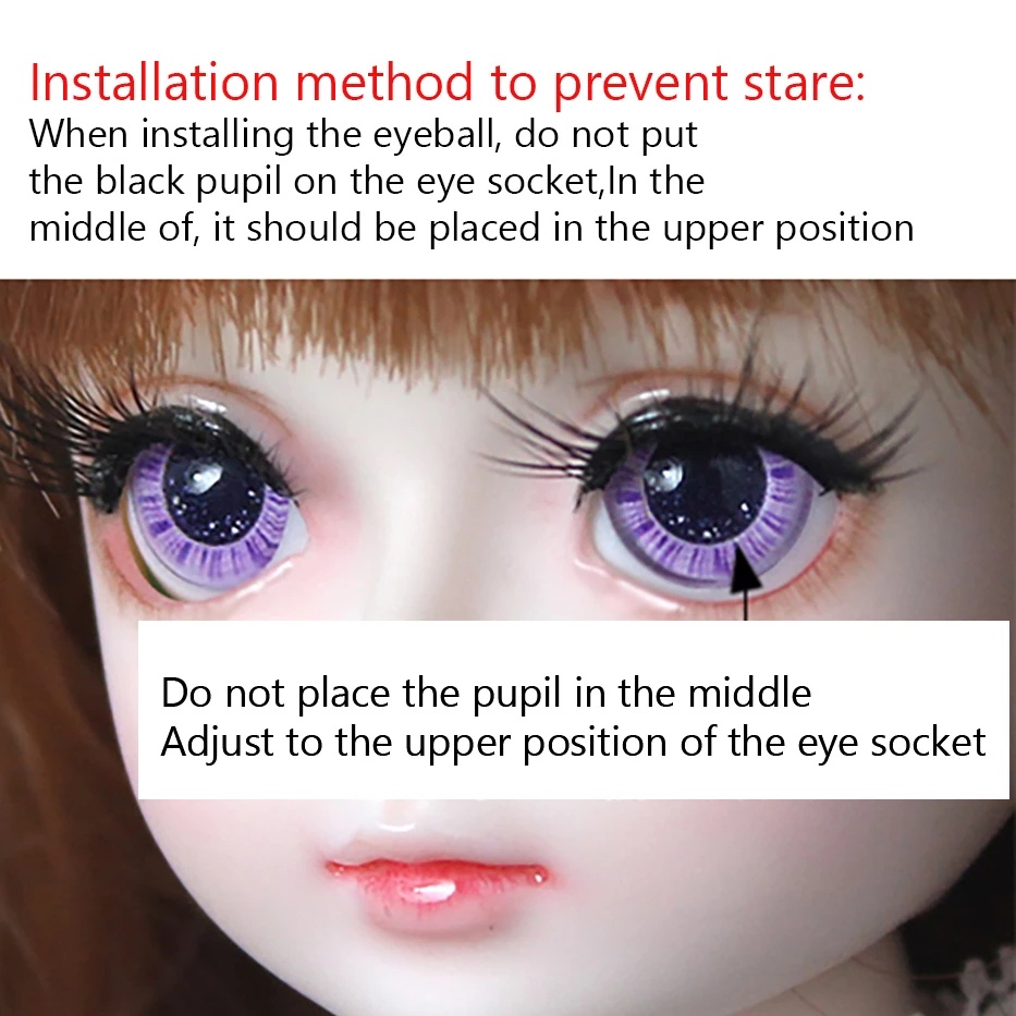 Mắt Búp Bê Kiểu Hoạt Hình 12mm 14mm 16mm 18mm Tỉ Lệ 1/3 1/4 1/6