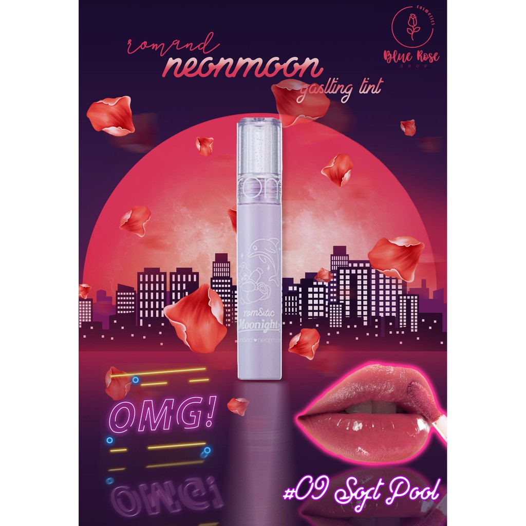Son Romand & Neonmoon Water Glasting Tint #09 SOFT POOL - Hồng tím (NEW HOT - LIMITED)