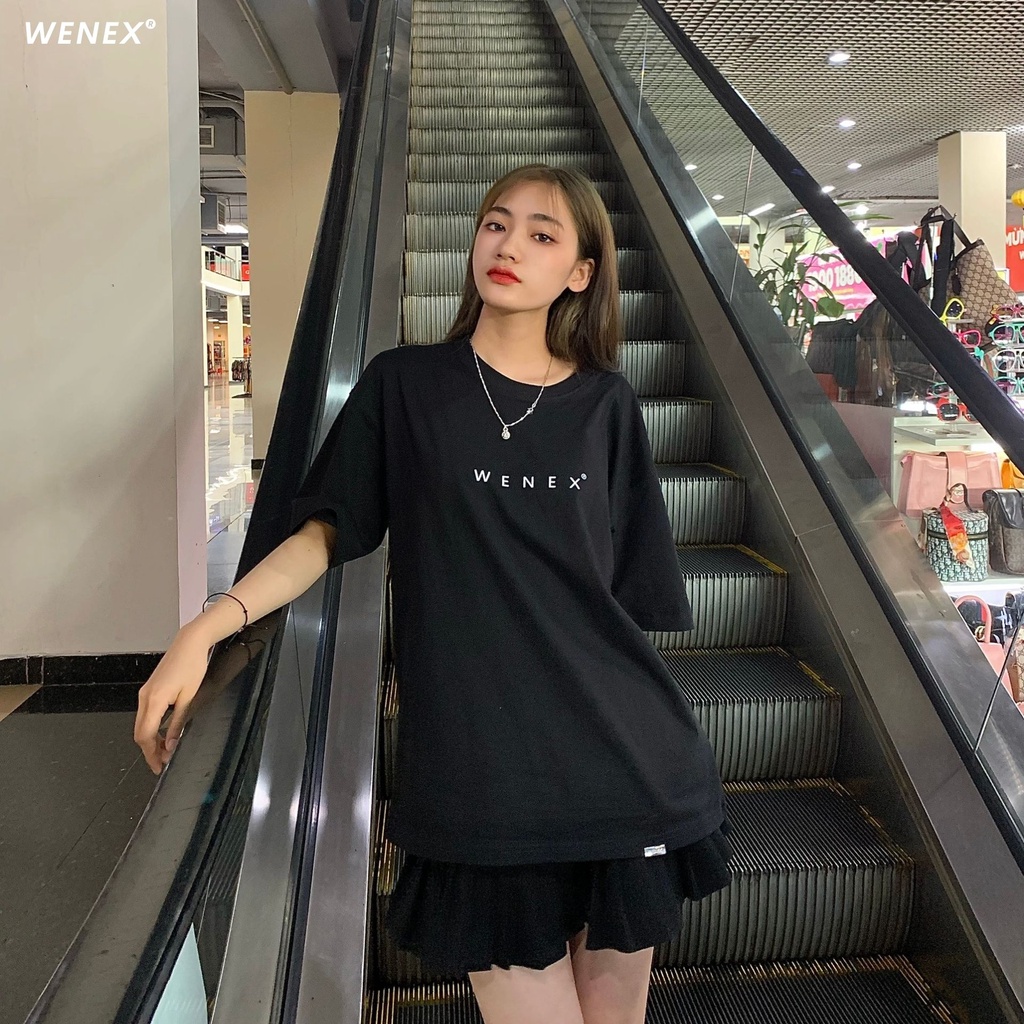 Áo Thun Tay Lỡ WENEX Phông Unisex Nam Nữ Cotton Oversize Form Rộng Local Brand Popular Logo