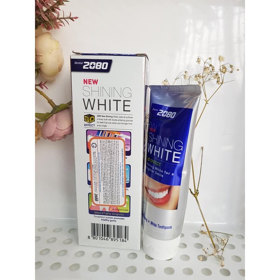 Kem đánh răng giúp làm trắng răng 2080 Shining White Hàn quốc 100gr