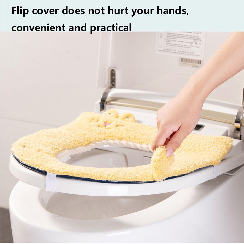 GOGOUP Tấm Lót Bồn Cầu Dày Dặn Kiểu Hoạt Hình Xinh Xắn
