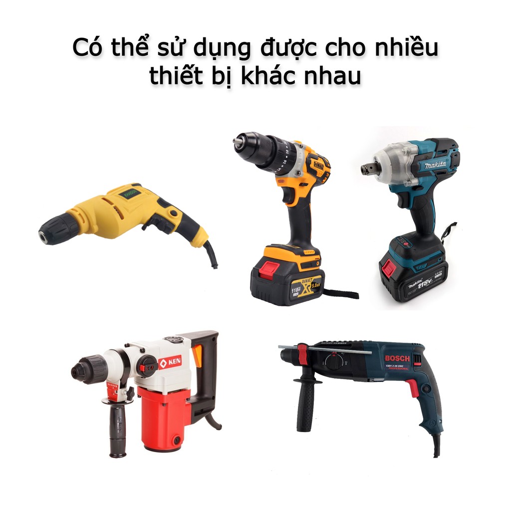 Mũi khoan tách gỗ, mũi bổ củi bằng máy có ren mở rộng 42MM chuyên dụng kèm chuôi nối lắp được cho nhiều loại máy