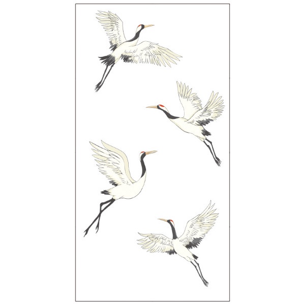 Decal dán kính cao cấp - Đàn hạt trắng bay lượn ( 60 x 116cm )