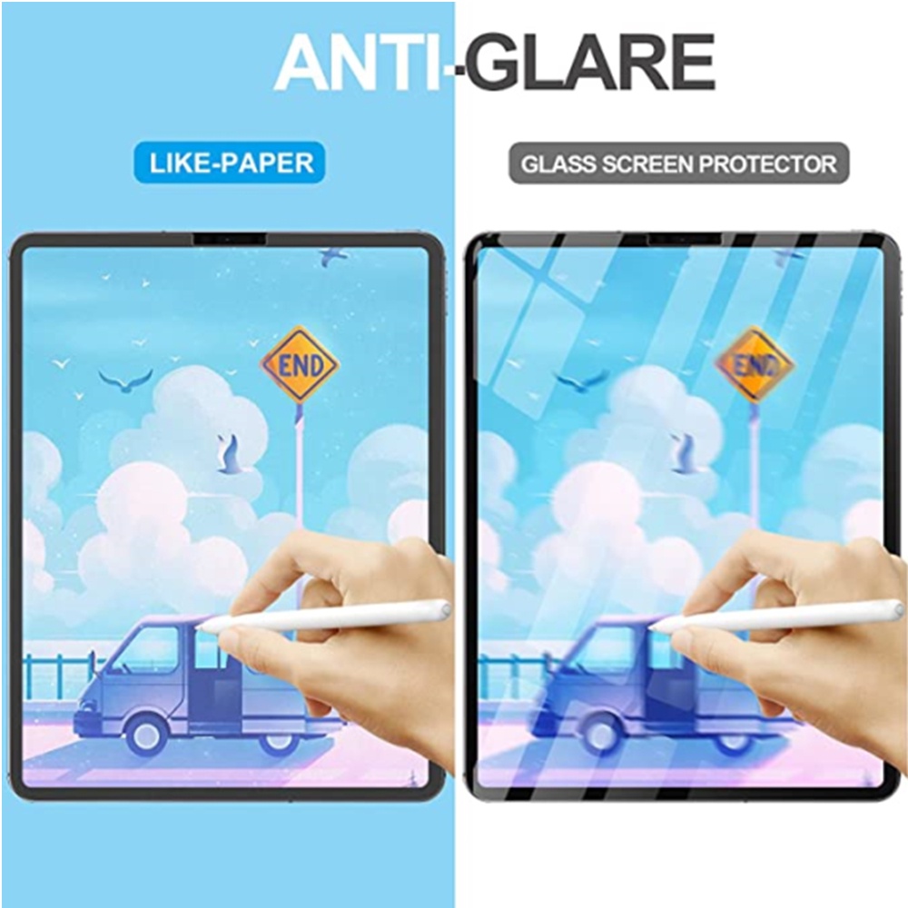 Goojodoq Miếng Dán Bảo Vệ Màn Hình Cho pro 11 2021 12.9 12 9 for 8th gen mini 5 for air 4 7th gen air 3 paperfeel 10.2 9.7 10.5