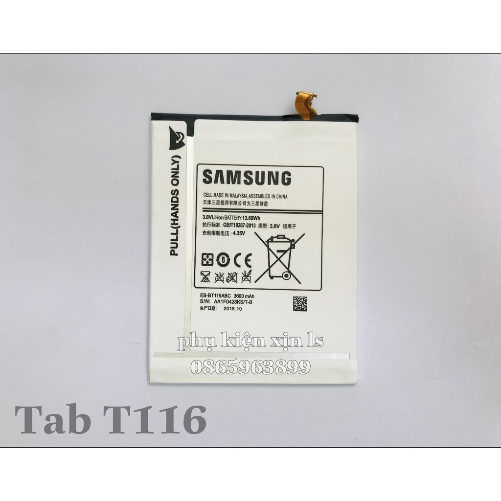 Pin Samsung Galaxy Tab 3 Lite/ Tab 3V - T110,T111, T116 dung lượng 3600mAh