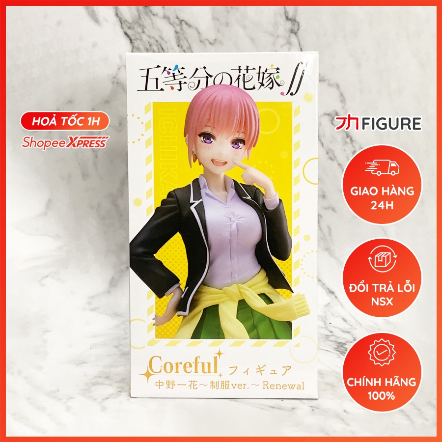 Mô Hình Figure Chính Hãng Anime Gotoubun no Hanayome ∬, Nhà Có 5 Nàng Dâu, Nakano Ichika, Renewal, Coreful Figure, TAITO